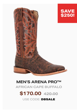 Men's Exotic African Cape Buffalo Boot for $170! Save $250!