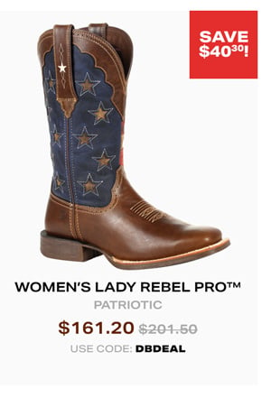 Women's Patriotic Rodeo Performance Boot for $161.20. Save $40.30!