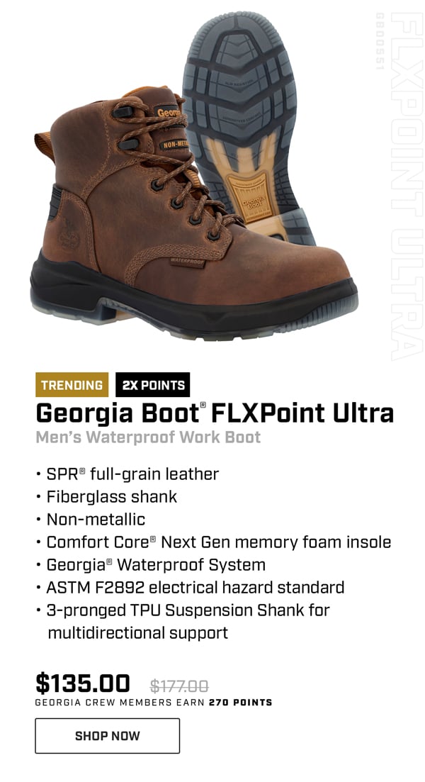 Georgia Boot FLXPoint Ultra Men's Waterproof Work Boot for $135 with code: FRIDAYFLASH
