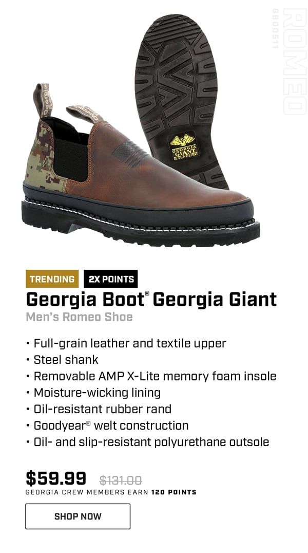 Georgia Boot Georgia Giant Men's Romeo for $59.99 with code: FRIDAYFLASH