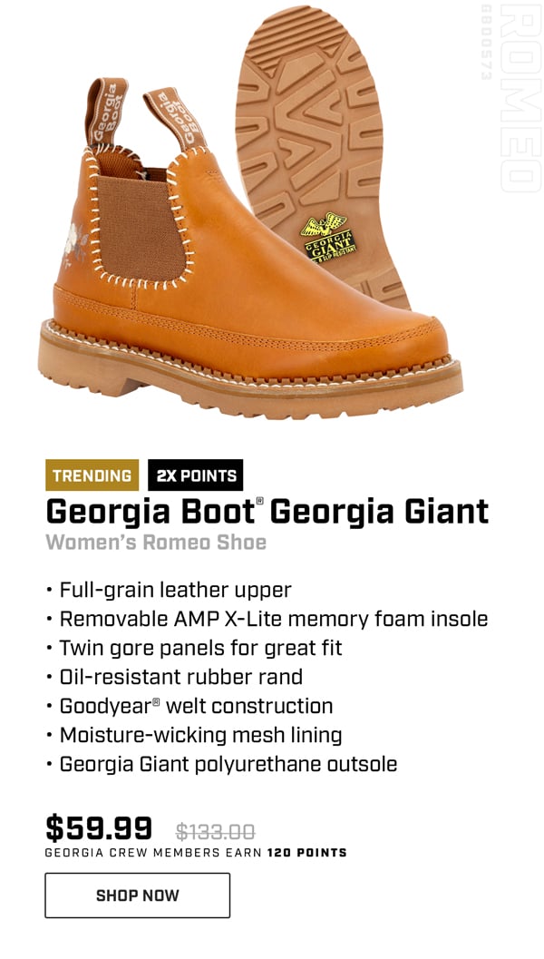 Georgia Boot Georgia Giant Women's Romeo Shoe for $59.99 with code: FRIDAYFLASH